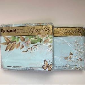 Vintage rare and collectible 1978 queen sheet set designed by Grace Kelly - NWT